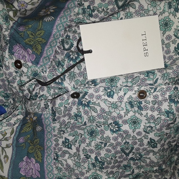 SOLD SPELL Sienna Tunic Dress in Jade NWT FSOT sz Large SOLD OUT online! - Picture 9 of 16